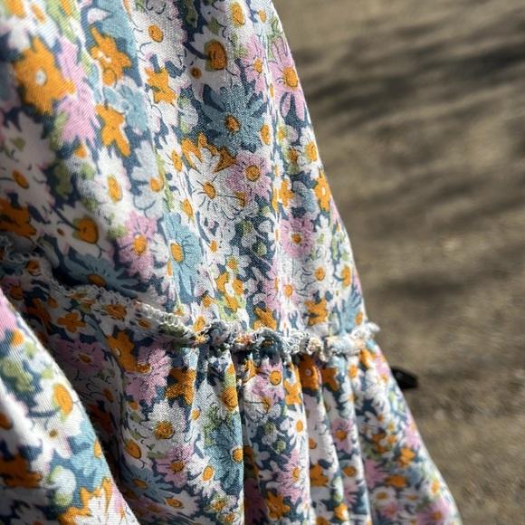 Ava Christine Ruffled Flowery Flowy Pull-on Rayon Skirt, Size Small - Picture 7 of 14